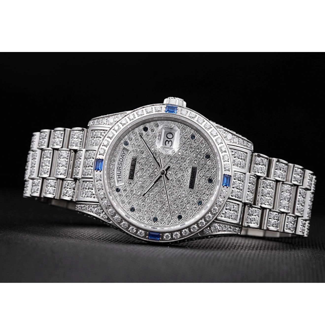 Aaa replica watch Rolex 621613 Swiss Diamonds-srl183 Day-Date 0626
